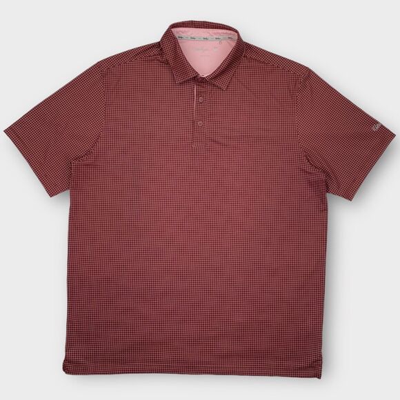 Walter Hagen Golf Polo Shirt Mens Large Micro Check Performance Stretch Preppy - Picture 3 of 15